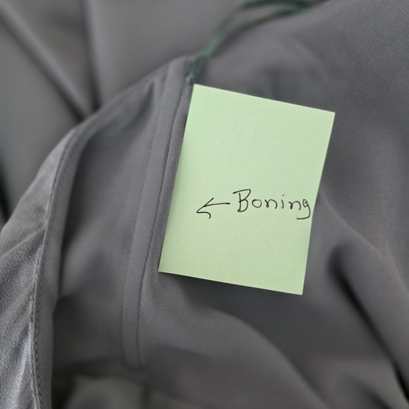 ASTR The Label Toledo Gray Satin Ruched Halter Maxi Dress Womens Sz Large NEW - Picture 10 of 13